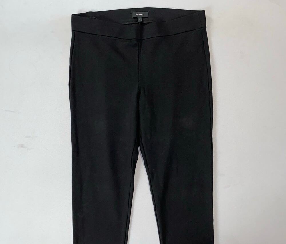 Theory Women's Shawn C Fixture Ponte Knit Pull On Skinny Pants, Leggings. Size L
